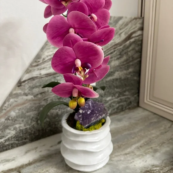 Neiman  Marcus Pink Faux Orchid - Picture 8 of 8